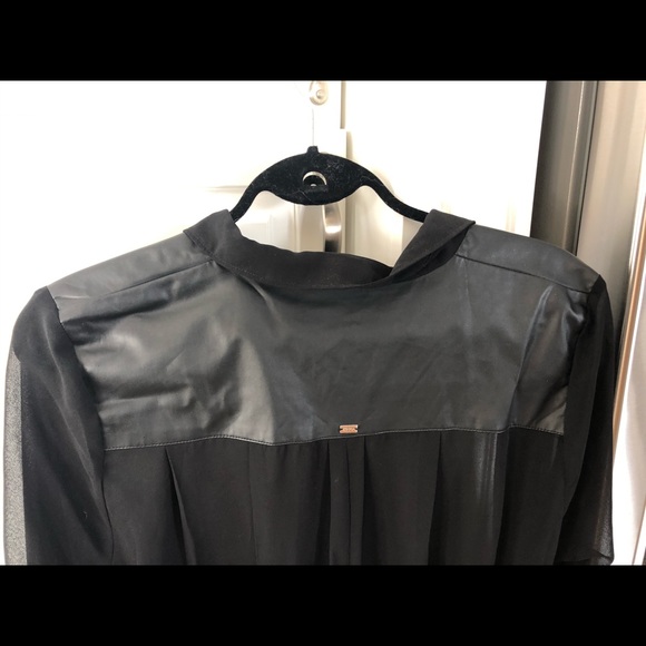 SheerTop, pleather accents - Picture 2 of 5